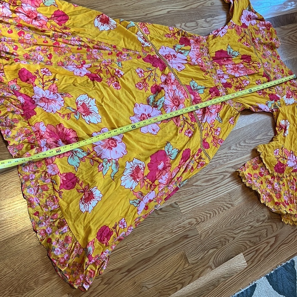 Free People Penny Printed Maxi Bodysuit Size Large NWT - Picture 17 of 17